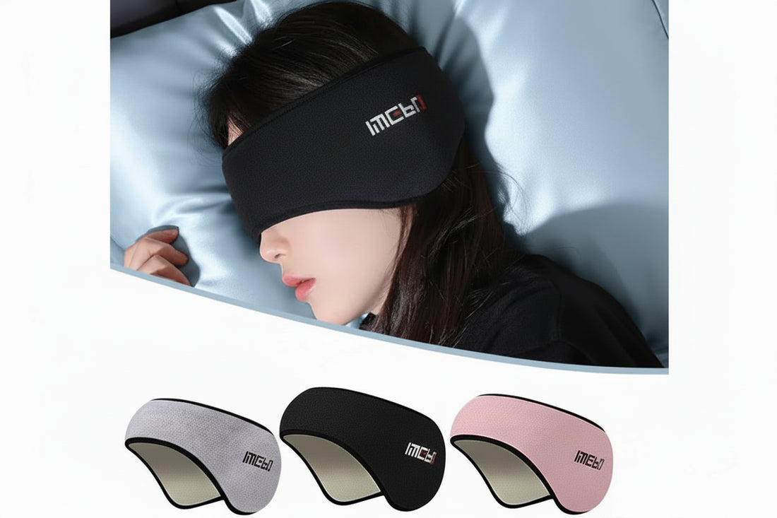 Sleeping Mask With Noise Reduction worn during sleep for total blackout and quiet rest
